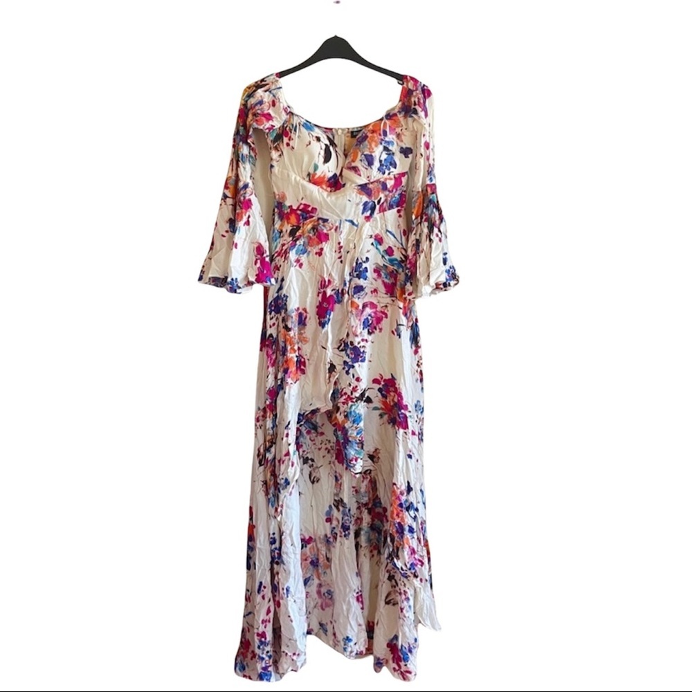 Fashion Novaβ Full Length Floral Square neck Dress